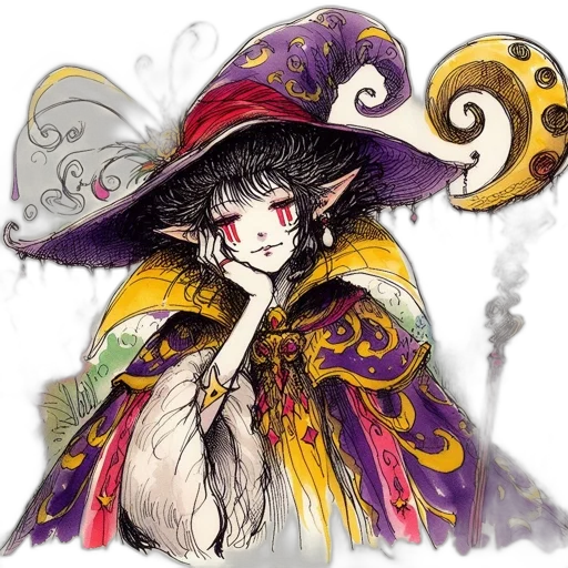 staff, mask, hat, fantasy art transparent PNG cut-out