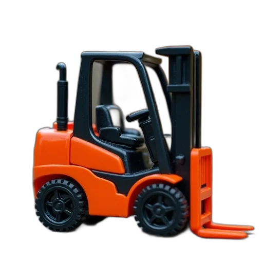 weapon, toy, forklift, orange transparent PNG cut-out
