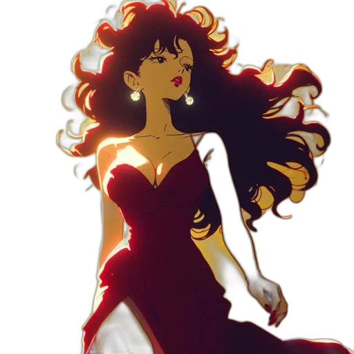 dress, cartoon, anime, comic book art transparent PNG cut-out