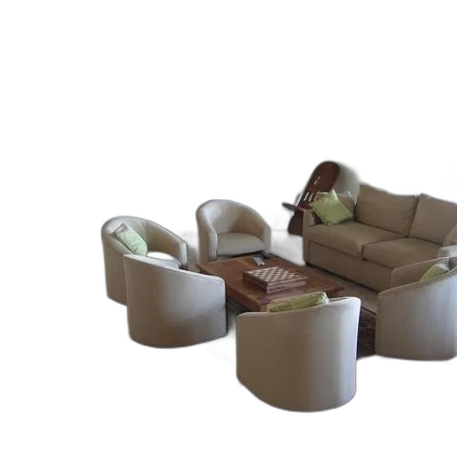 furniture, 3d render, photorealistic, earth tones transparent PNG cut-out