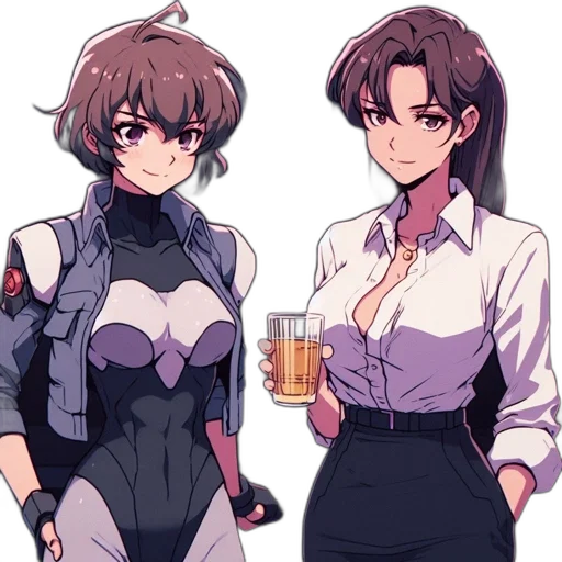 robot, jacket, pixel art, anime transparent PNG cut-out