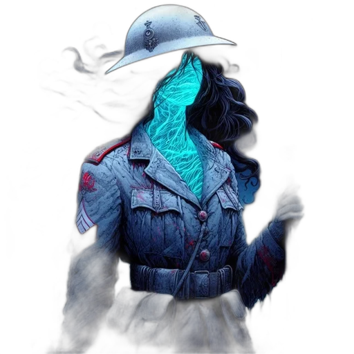 jacket, hat, mask, staff transparent PNG cut-out