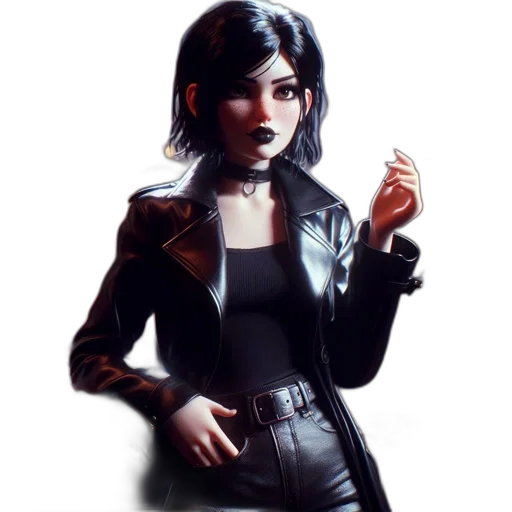 jacket, concept art, cyberpunk, comic book art transparent PNG cut-out