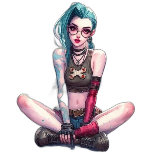 jewelry, comic book art, cyberpunk, concept art transparent PNG cut-out