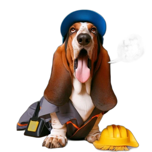 staff, hat, animal, photorealistic transparent PNG cut-out
