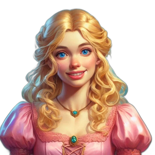 face, dress, jewelry, staff transparent PNG cut-out