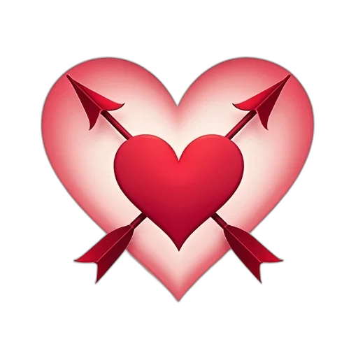 heart, arrows, icon, inside transparent PNG cut-out