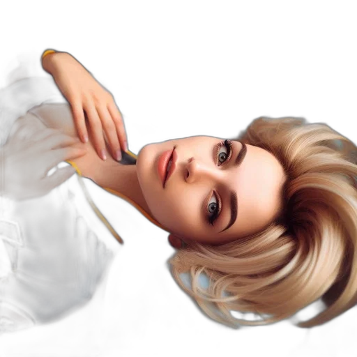 hair, face, jewelry, dress transparent PNG cut-out