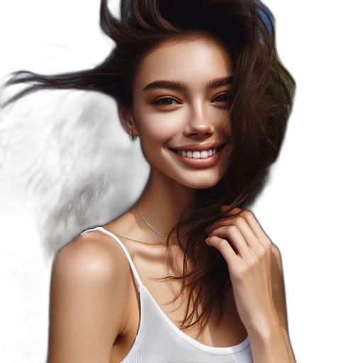 face, hair, jewelry, creature transparent PNG cut-out