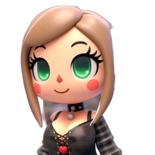 face, staff, 3d render, cartoon transparent PNG cut-out