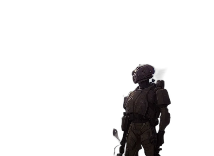 robot, weapon, staff, jacket transparent PNG cut-out