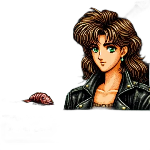 hair, jacket, weapon, creature transparent PNG cut-out