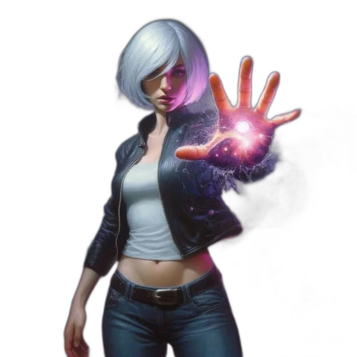 jacket, weapon, staff, robot transparent PNG cut-out