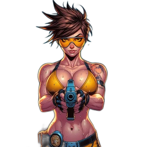 weapon, comic book art, cyberpunk, concept art transparent PNG cut-out