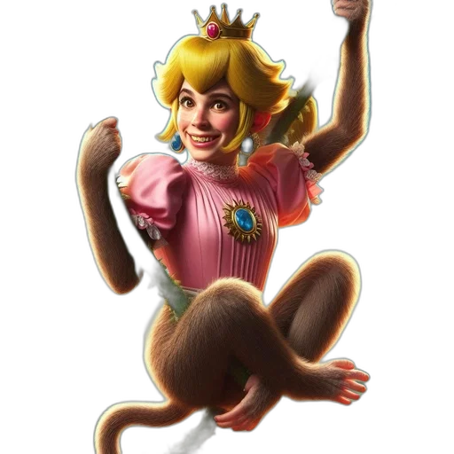 creature, crown, animal, staff transparent PNG cut-out