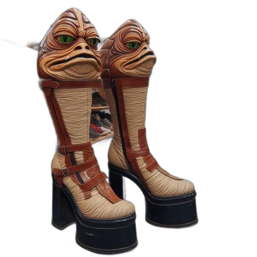 shoes, pair, boots, resembling transparent PNG cut-out