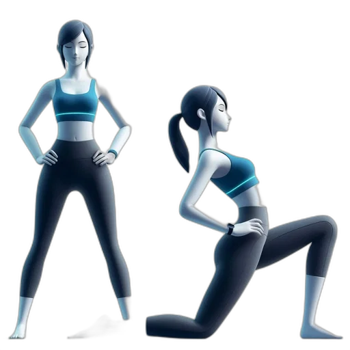 concept art, 3d render, two, female transparent PNG cut-out