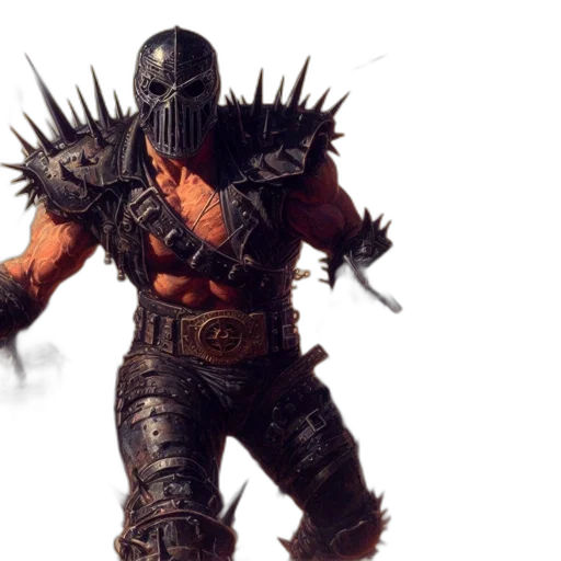mask, creature, concept art, 3d render transparent PNG cut-out