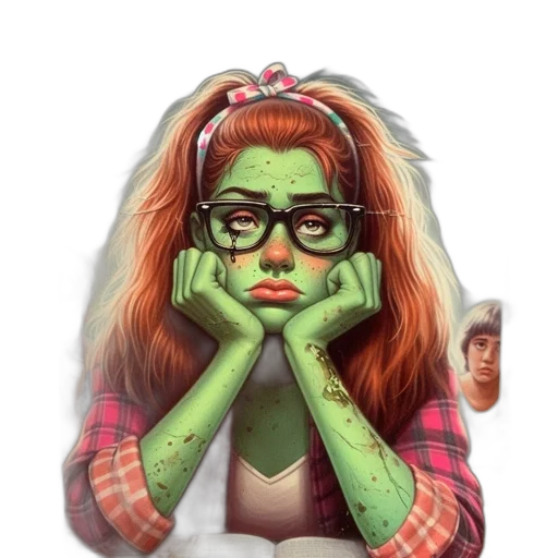 face, hair, mask, creature transparent PNG cut-out