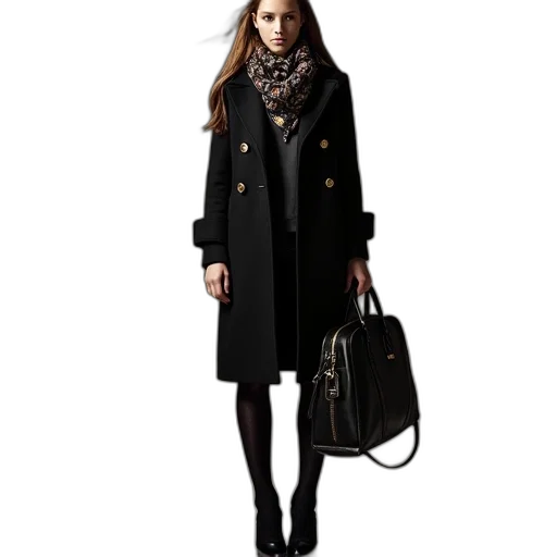 jacket, photorealistic, concept art, dark transparent PNG cut-out