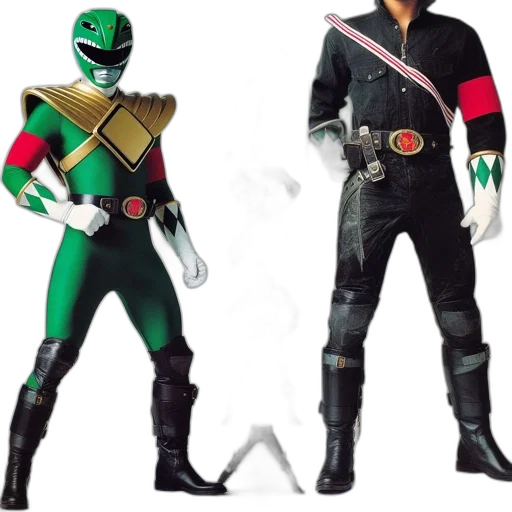 concept art, green, two, rangers transparent PNG cut-out
