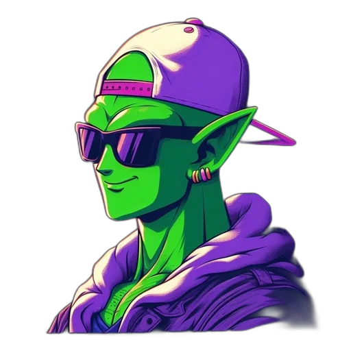 hat, jacket, staff, face transparent PNG cut-out