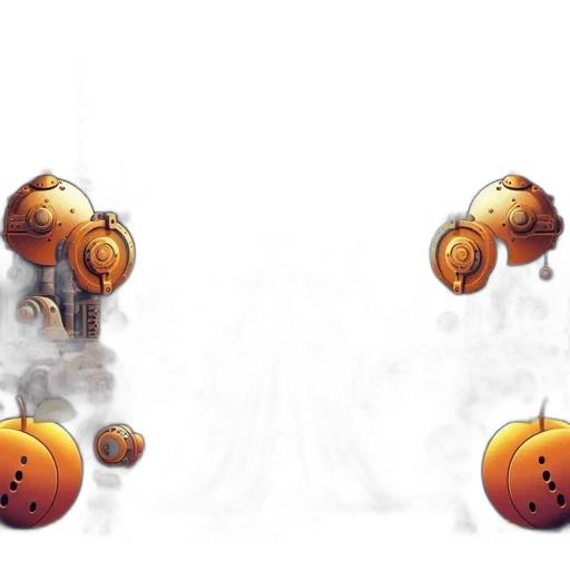 robot, concept art, 3d render, pixel art transparent PNG cut-out
