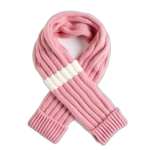 pastel, pink, knitted, scarf transparent PNG cut-out