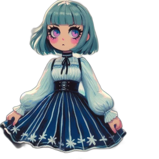 dress, staff, pixel art, 3d render transparent PNG cut-out