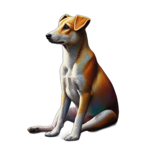 animal, creature, staff, oil painting transparent PNG cut-out