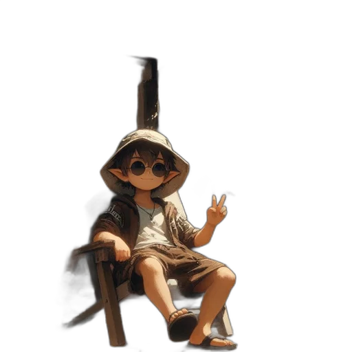 staff, hat, umbrella, weapon transparent PNG cut-out