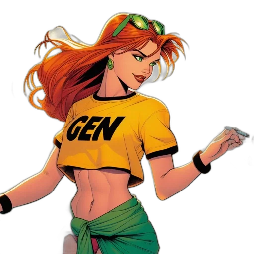 comic book art, concept art, cartoon, neon transparent PNG cut-out