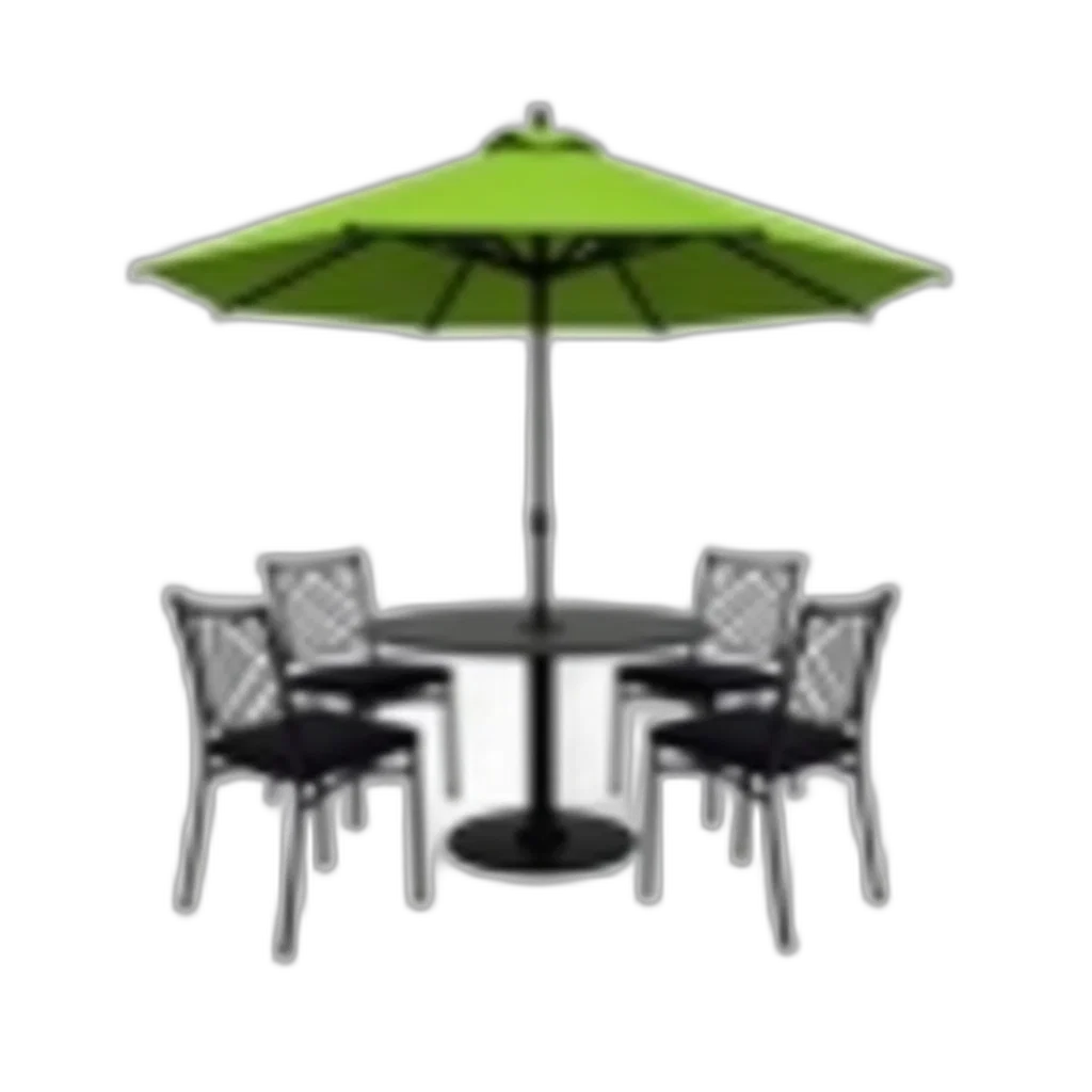 umbrella, furniture, staff, 3d render transparent PNG cut-out