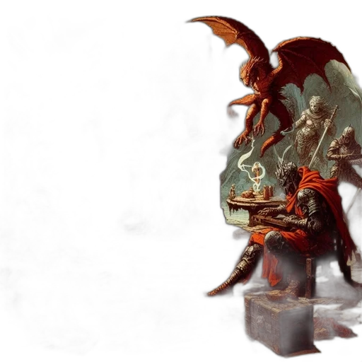 dragon, creature, staff, robot transparent PNG cut-out