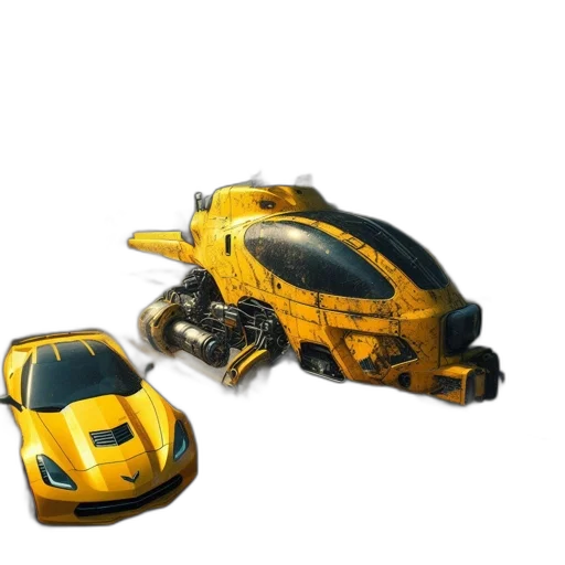 car, weapon, 3d render, concept art transparent PNG cut-out
