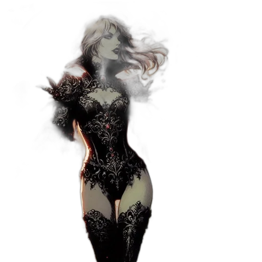 dress, concept art, fantasy art, comic book art transparent PNG cut-out