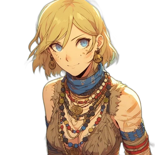 jewelry, face, staff, dress transparent PNG cut-out