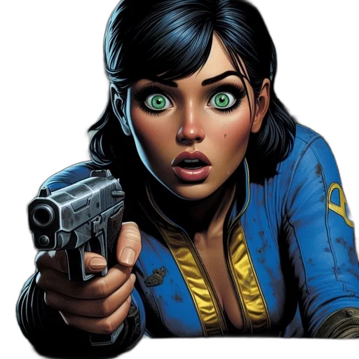 weapon, jacket, comic book art, concept art transparent PNG cut-out