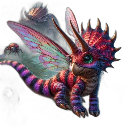 dragon, creature, animal, staff transparent PNG cut-out