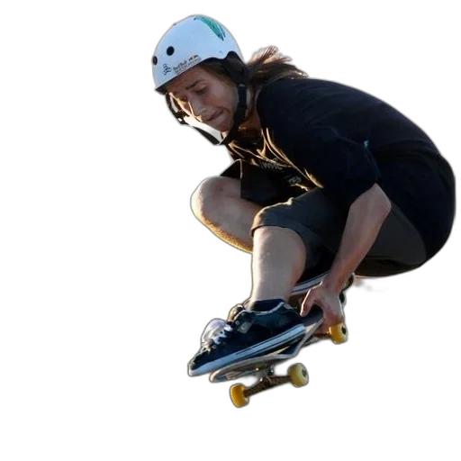 photorealistic, 3d render, skateboarder, mid-air transparent PNG cut-out