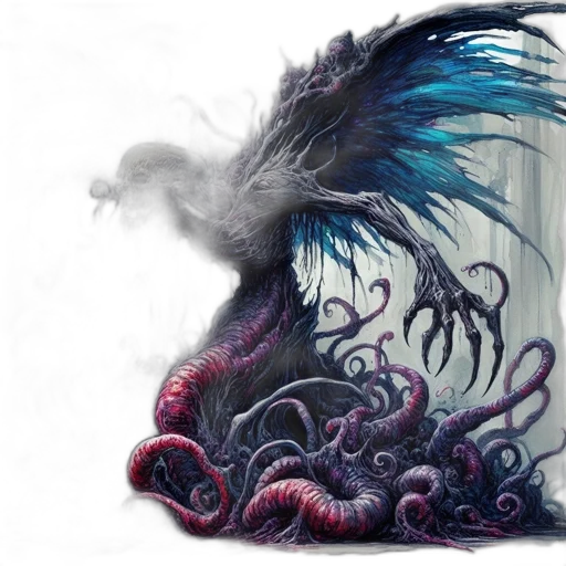 dragon, creature, hair, animal transparent PNG cut-out