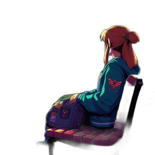 jacket, dress, staff, robot transparent PNG cut-out