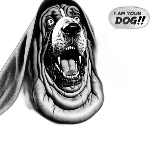 animal, mask, creature, comic book art transparent PNG cut-out