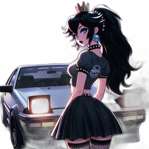 car, crown, dress, concept art transparent PNG cut-out