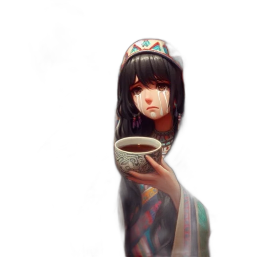 hat, face, dress, staff transparent PNG cut-out