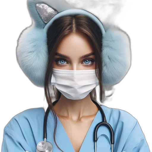mask, staff, hat, face transparent PNG cut-out