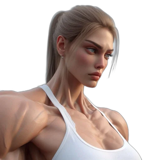 face, concept art, photorealistic, 3d render transparent PNG cut-out