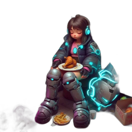 food, robot, weapon, staff transparent PNG cut-out