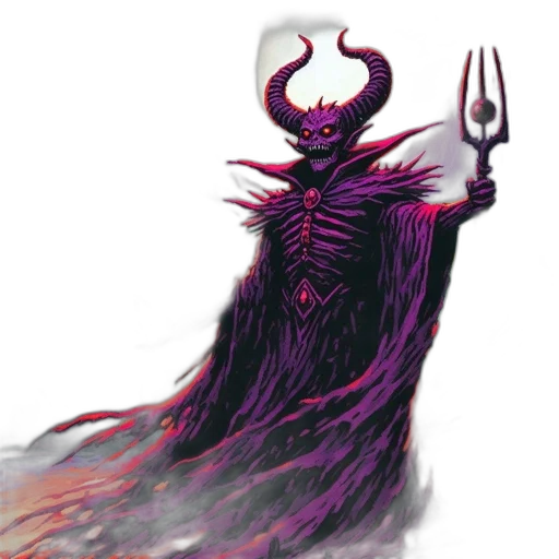 creature, staff, hair, mask transparent PNG cut-out