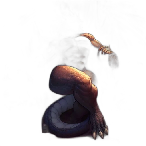 dragon, staff, creature, mask transparent PNG cut-out